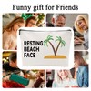 ZUYUROU Funny Makeup Bag for Women, “Resting Beach Face Cosmetic