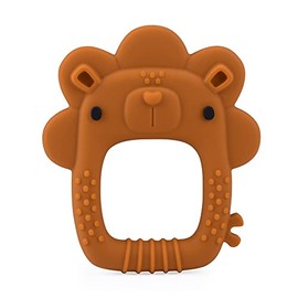 Mordedera de Silicona Loulou Lollipop (Para Bebé) | Juguete de Dentición con Texturas de Alivio | Apto para Congelador | Libre de BPA y Grado Alimenticio (4M+) | León