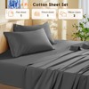 LBRO2M 100% Cotton Sheets Set Queen Size 600 Thread Count