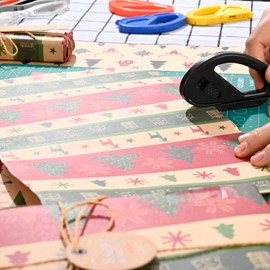 EHDIS Gift Wrap Cutter Wrapping Paper Cutter Snitty Safety Vinyl Film CutterPaper Carbon Fiber Cutting Tool Craft Knife Vinl Cutter for Window Tint, Car Wrap, Craft Making,Paper Wrapping-4 PCS