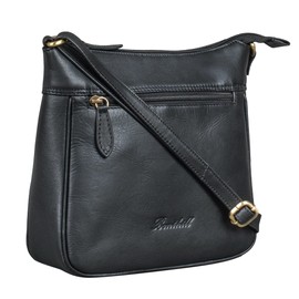 Benthill Women's Real Leather Shoulder Bag | Women's Shoulder Bag Leather | Slim Vintage Women's Handbag, black