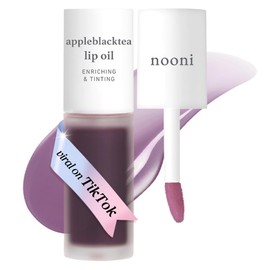 NOONI- Aceite de labios coreano - Appleblacktea | Enriquece y tiñe los labios secos con aceite de semilla de manzana y aceite de almendras dulces