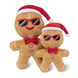 Fuzzyard Mr./Mrs. Gingerbread Christmas Dog Toy (Small, Mr. Gingerbread)