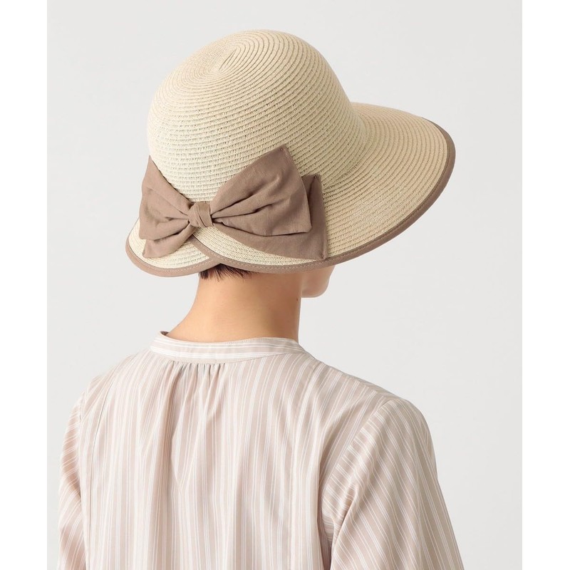 [ アフタヌーンティー リビング ] AfternoonTea LIVING ハット JK27 洗えるリボンバックカットUVハット アイボリー