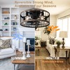 Ohniyou Flush Mount Caged Ceiling Fan with Lights Remote Control,