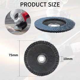 Oiieco Pack of 12 Flap Discs, Sanding Discs Sanding Disc Slats Sanding Disc Set 40/60/80/120 for Metal Wood Steel (Blue)