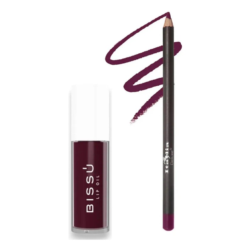 Lip Combo Brillo Lip Oil Bissu + Delineador Italia Deluxe