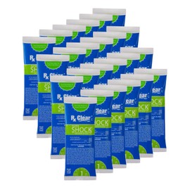 Rx Clear Super Shock for Synergy Pool Systems | for Superchlorinating Pool Water and Control of Algae | 68% Calcium Hypochlorite | One Pound Bags | 24 Pack