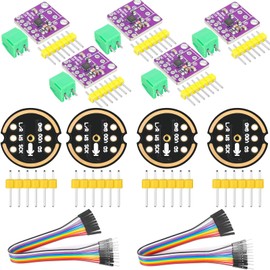 5Pcs MAX98357 Audio Power Amplifier Module I2S DAC Class D Audio Board + 4Pcs INMP441 MEMS Microphone Module I2S Microphone Interface High Precision High Sensitivity High SNR with Du Pont Wire for ESP