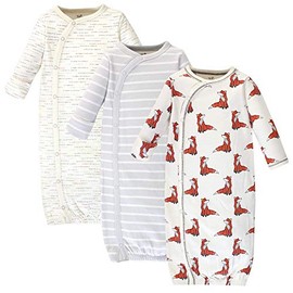 Touched by Nature baby girls Organic Cotton Kimono Nightgown, Boho Fox, 0-6 Months US