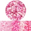 800Pcs Pink Pony Beads 6x9mm for Bracelets Making, Kandi Beads