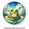 Azeeda 4 x 'Frog On Lily Pad' White Premium Vinyl