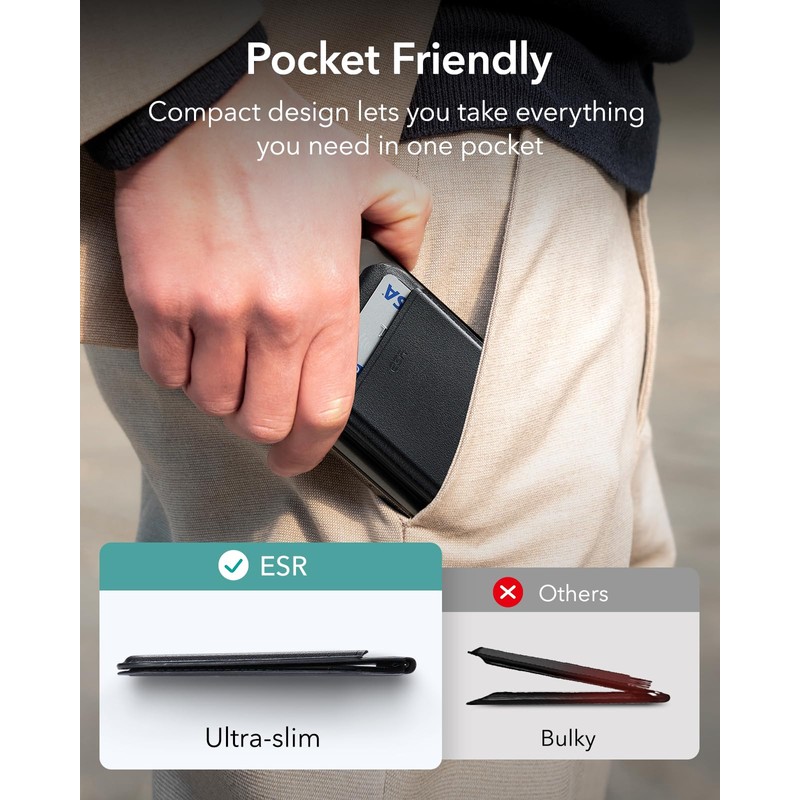 ESR Upgraded for MagSafe Wallet, 5 Card Holder, RFID Blocking,