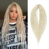 20" Blonde Double Ended Dreadlock Extensions 10 Strands DE Soft