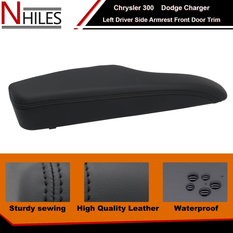 NHILES Left Driver Side Armrest Front Door Trim Compatible with