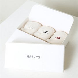 Hazzys (신세계센텀점)여성 화이트 중목 양말 3족 세트 HISS5E221WT Shinsegae Centum Women's White Medium-Length Socks 3-Pair Set HISS5E221WT