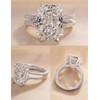 RODIFFY 6CT Gorgeous Split Shank Cushion Cut Promise Ring for