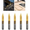 CESFONJER 5 Pcs Carbide PCB Engraving Bits, Titanium Coat Engraving
