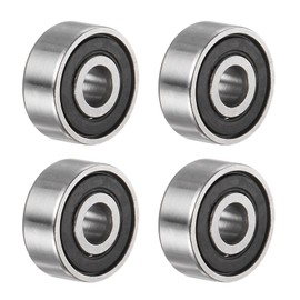sourcing map 4pcs 623-2RS Deep Groove Ball Bearings, Chrome Steel Z3 Double Rubber Sealed Bearing 3mm x 10mm x 4mm