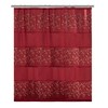 Popular Bath Aubery Shower Curtain, Burgundy 72.00" x 70.00"