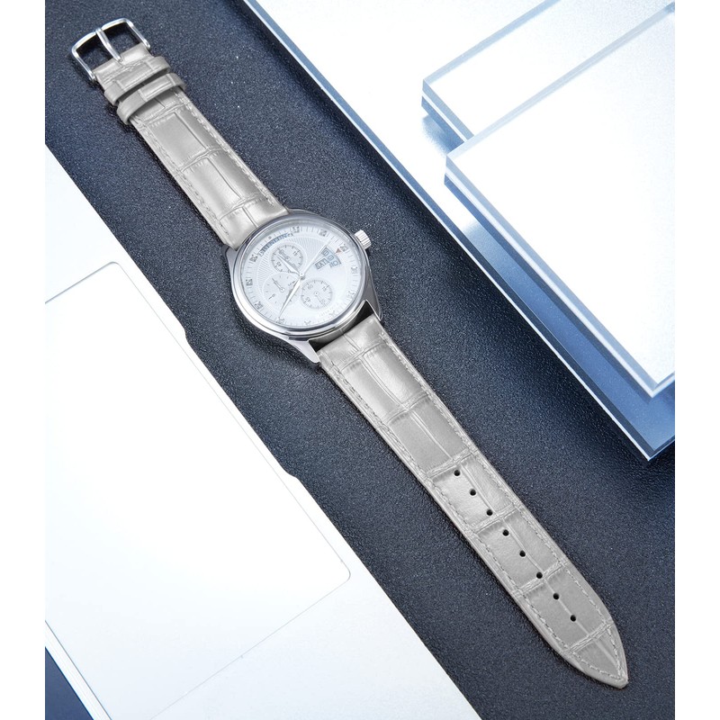 BINLUN Genuine Leather Watch Band, Replacement Watch Strap, Genuine Calfskin,