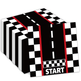 40Pcs Race Car Party Napkins Disposable Black and White Checkered Paper Napkins Race Car Birthday Supplies for Baby Shower, Birthday Party, Weddings, Racing Themed Parties, Picnics,Camping, 6.5Inch