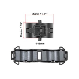 sourcing map Ferrite Core Ring Clip RFI EMI Noise Reduction Fliter Cable Clamp Black 15mm Pack of 5