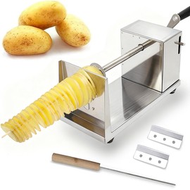 Tornado Potato Spiral Cutter, AIDOIT Manual Stainless Steel Potatoes Twister Cutter