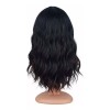 Symeiw Peluca Mezcla De Negro Marrón Ondulado 40cm Symeiw