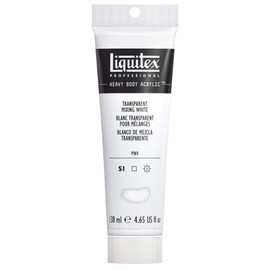 Liquitex Professional Heavy Body Acrylic Paint, 4.65-oz (138ml) Tube, Transparent Mixing White