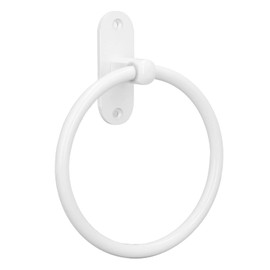 Towel Ring for Bathroom, Aluminum Alloy White Elegant Stabe Bathroom Towel Holder Space Saving Installation Minimalist Style Not Bend Easily Bath Towel Rings Hand Towel Holder For Bathroom Washroom