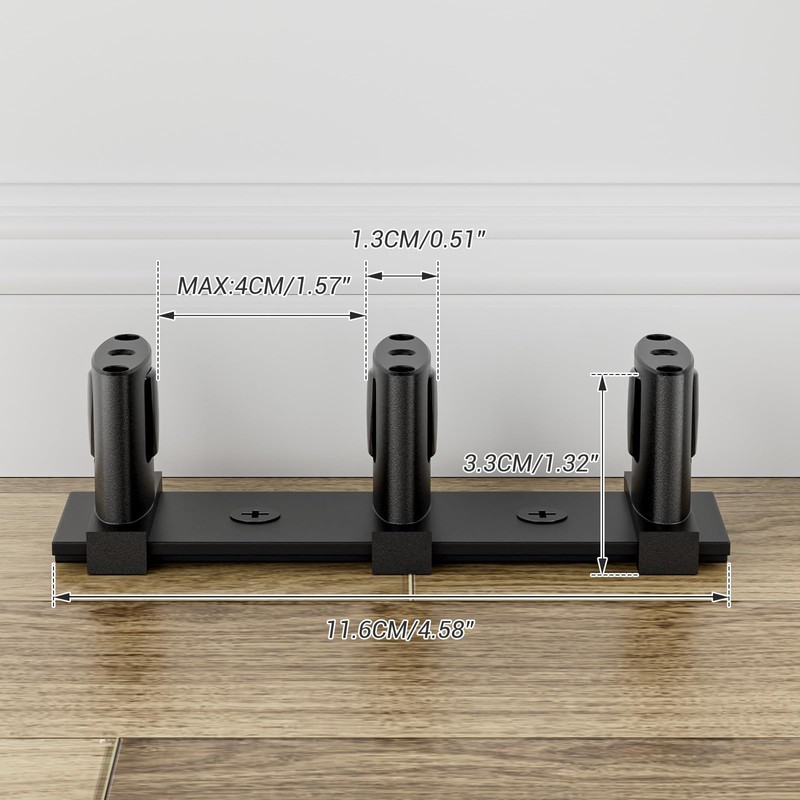 CCJH Adjustable Sliding Door Guide for Floor, Bypass Door Floor