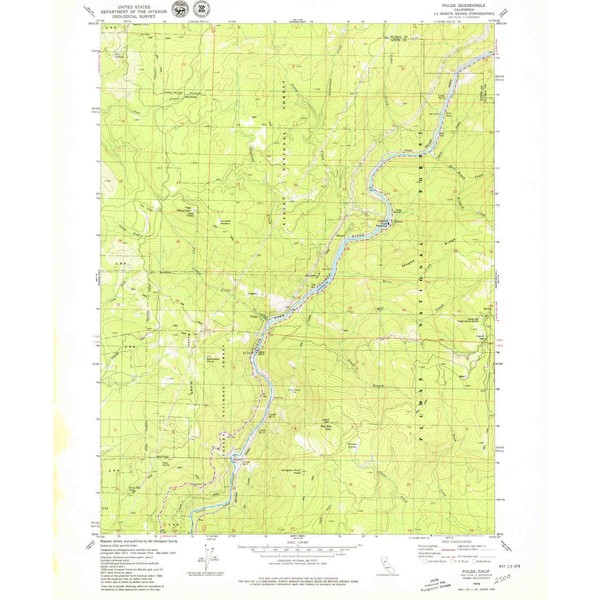 YellowMaps Pulga CA topo map, 1:24000 Scale, 7.5 X 7.5