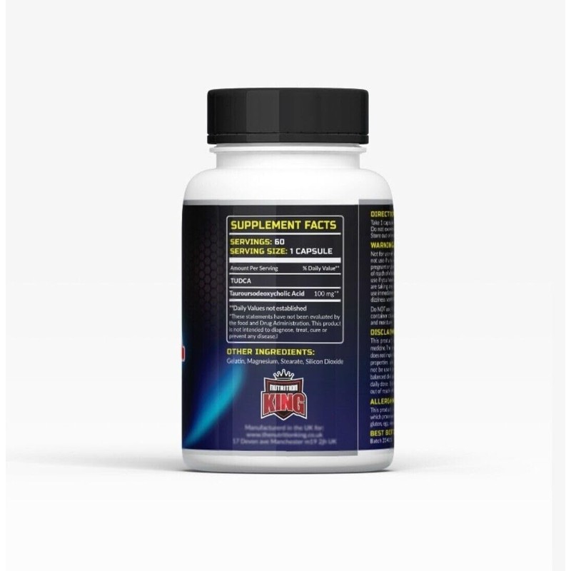 TUDCA Liver Support Supplement – Pure Tauroursodeoxycholic Acid – 60