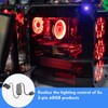 2PCS ARGB Controller Dual SATA-Powered Manual RGB Controller for PC,