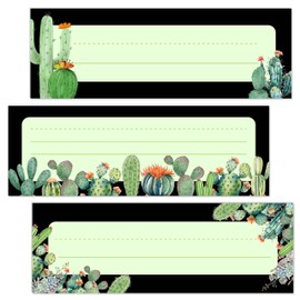Name Tags for Classroom Desks, Cactus Theme Students Name Plates, Plates Name Labels for School Classroom Students Desks Teaching Supplies, Back to School Classroom Decor, 30 Pack (11)