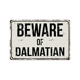 Deerts 237VS Beware of Dalmatian - Cartel de aluminio retro (20,3 x 30,5 cm)