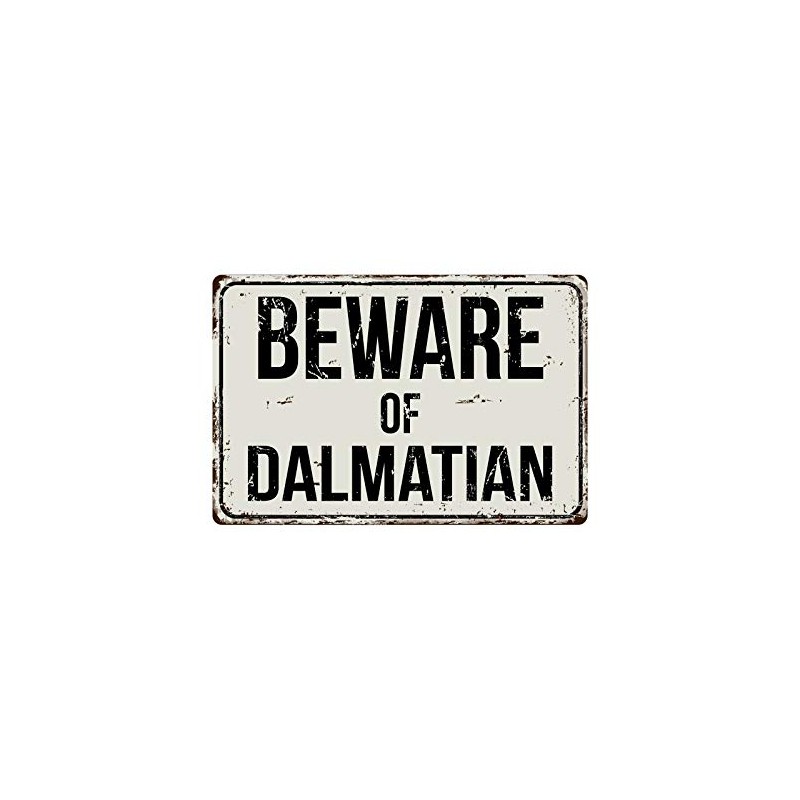 Deerts 237VS Beware of Dalmatian - Cartel de aluminio retro
