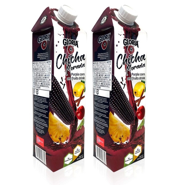 GLORIA Chicha Morada 1000 ml. - 2 Pack / Purple Corn Juice 33.8 fl.oz. - 2 Pack