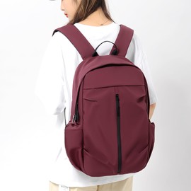 SONARIN Lightweight Casual Daypack, Waterproof Business Work Bag, 14 Inch Laptop Backpack, Travel Backpack, School Backpack, College Backpack, Daypack for Men and Women, red