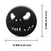 10 MM Black Stainless Steel Jack Skellington Cut-Out Round Circle