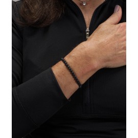 Cherry Tree Collection - Small, Medium, Large Sizes - Gemstone Beaded Bracelets For Women and Men - 4mm Round Beads (Moss Agate - Medium)