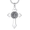 Swordgod St Benedict Crucifix Necklace for Men Women 925 Sterling
