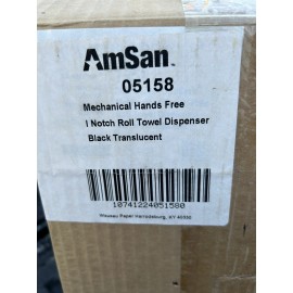 Amsan Mechanical Hands Free 1 Notch Roll Towel Dispenser