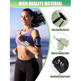 BECOJADDE Wrist Ankle Weights Adjustable Training Intensity for Strength Training Walking Running Yoga Pilates Jogging for Women Men Set of 2 (1lb Each), Sage Green