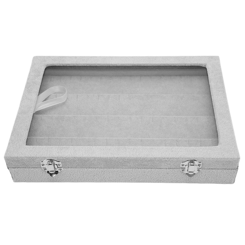 Pin Display Case Transparent Glass Dustproof Pin Collection Display Box