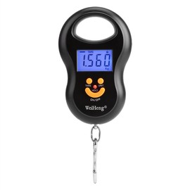 Luggage Scale 50kg/10g LCD Digital Bag/Portable Crane Scales Electronic Capacity Hanging Hook for Airplane Travel Luggage Weight Home Shopping Fishing