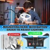 30X 10X Large Floor Magnifying Glass with Light and Stand,72