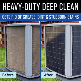 Maplefield Concentrated AC Coil Cleaner - Deep Condenser Coil Cleaning - High-Yield AC Cleaner Concentrate - No-Rinse Formula & Air Conditioner Outdoor Unit Detergent - 1 Gal, Makes 12 Gal, Citrus