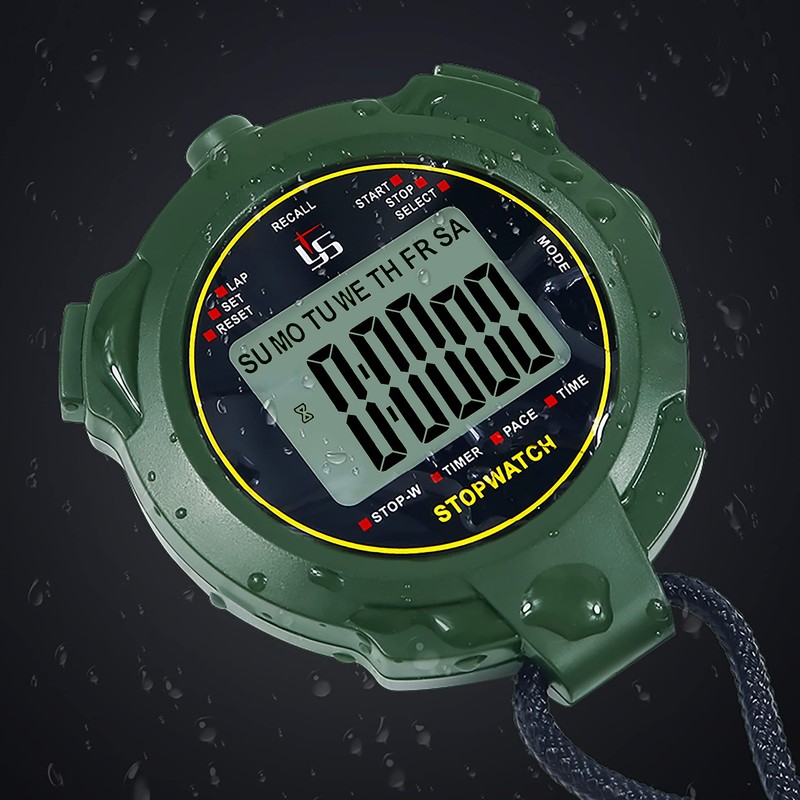 Stopwatch with Whistle, Stopwatch Sport Digital 2 Memory with Light